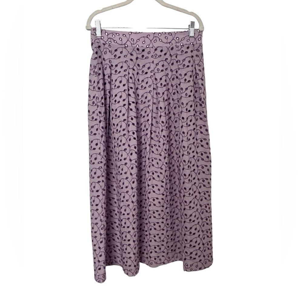 Momoni Zelda Maxi Skirt in Lilac Eyelet| Size 8 - Picture 4 of 10